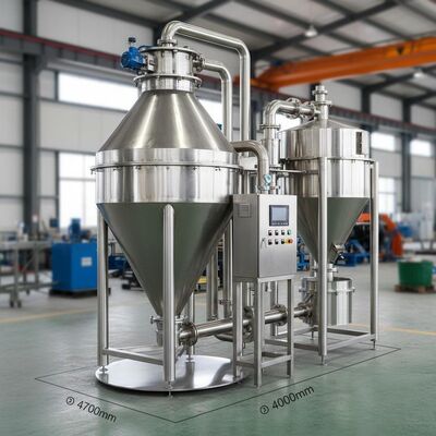 Maximale vochtdampafvoer 500 kg/u Sproeidroogmachine Mechanische Aandrijving Centrifugaal Sproeikop en Maximale Sproeidiameter 4700 mm Ontworpen voor Poederdrogen