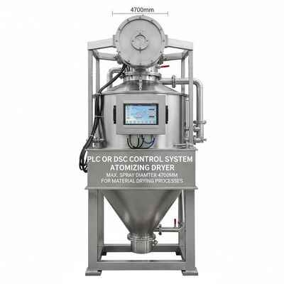 PLC of DSC-regelsysteem Verstuivingsdroger met een maximale sproeidiameter van 4700 mm, ontworpen voor materiaal droogprocessen