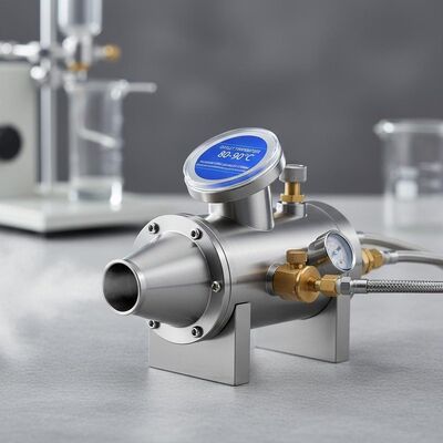 Afvoertemperatuur 80 tot 90 graden Spray-atomizer Maximale spraydiameter 4700 mm Ontworpen voor spuitpatronen en vloeistofatomisatie