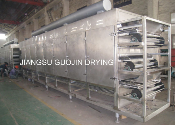 375kg/h stoom het Verwarmen Transportband Mesh Belt Dryer For Fruit