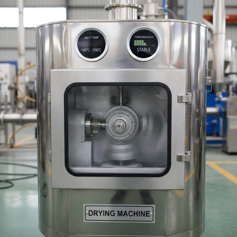 Inlaattemperatuur 140 tot 350 Droogmachine met Mechanische Aandrijving Centrifugaal Sproeikop Biedt Stabiele Prestaties