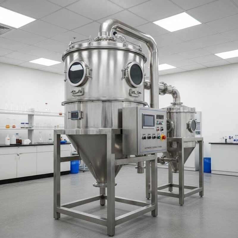 Roestvrij staal316L Sproeideigmachine met inlaattemperatuur 140-350 en automatische bediening voor de chemische industrie